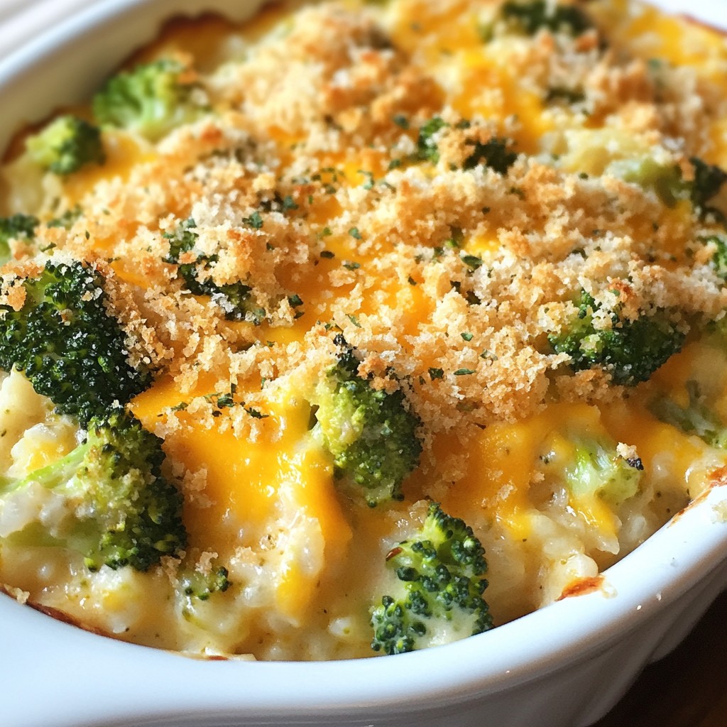 Cheesy Broccoli Rice Casserole Comforting Family Meal