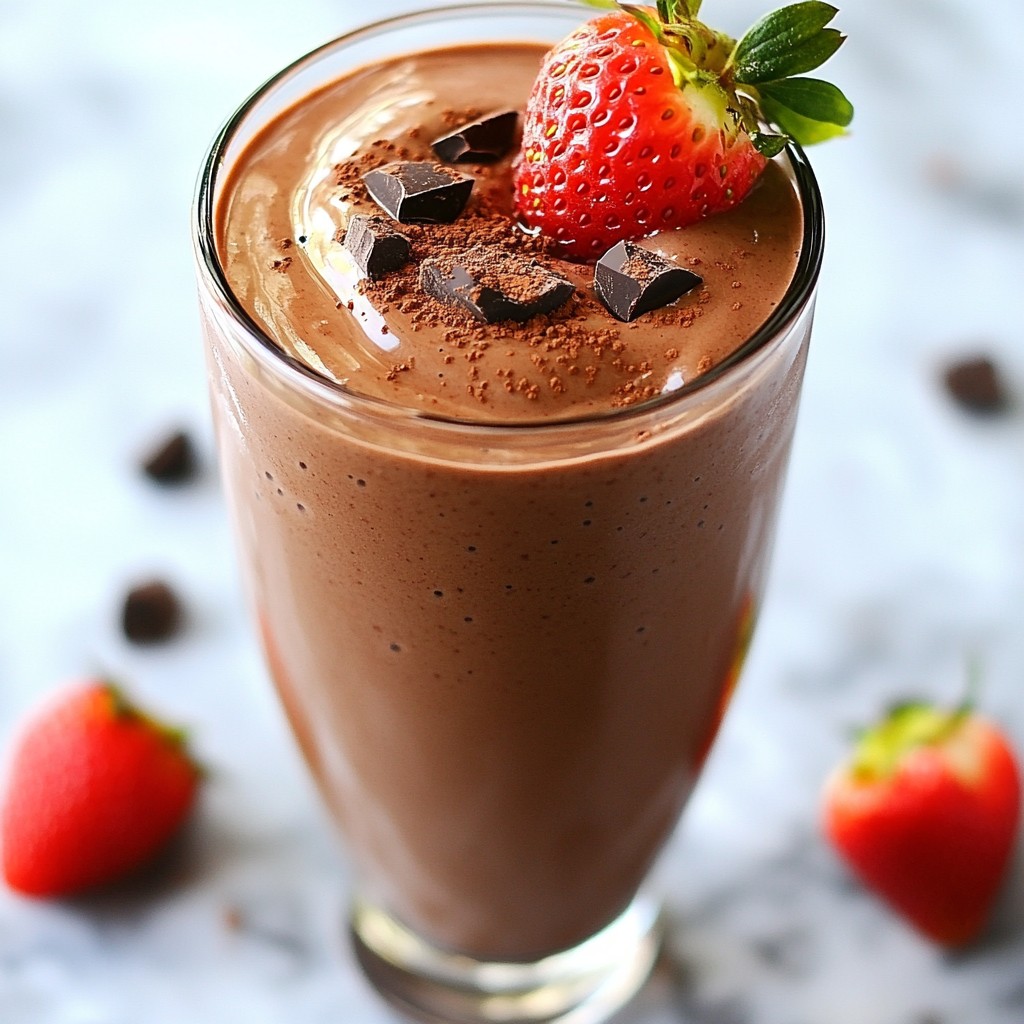 Chocolate Covered Strawberry Smoothie Rich in Flavor