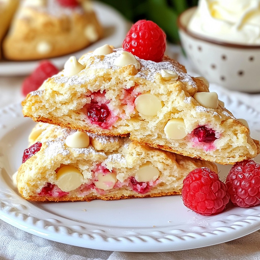 White Chocolate Raspberry Scones Flaky and Delicious