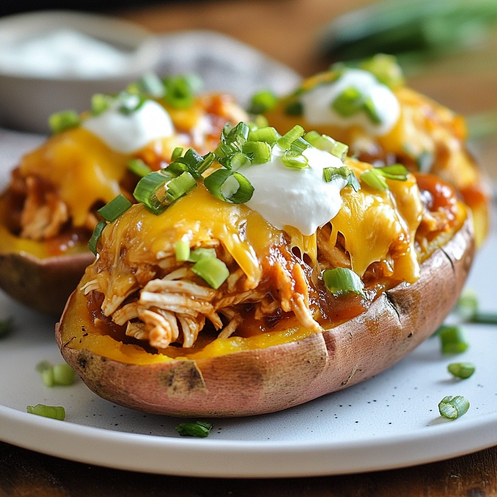 BBQ Chicken Stuffed Sweet Potatoes Flavorful Delight