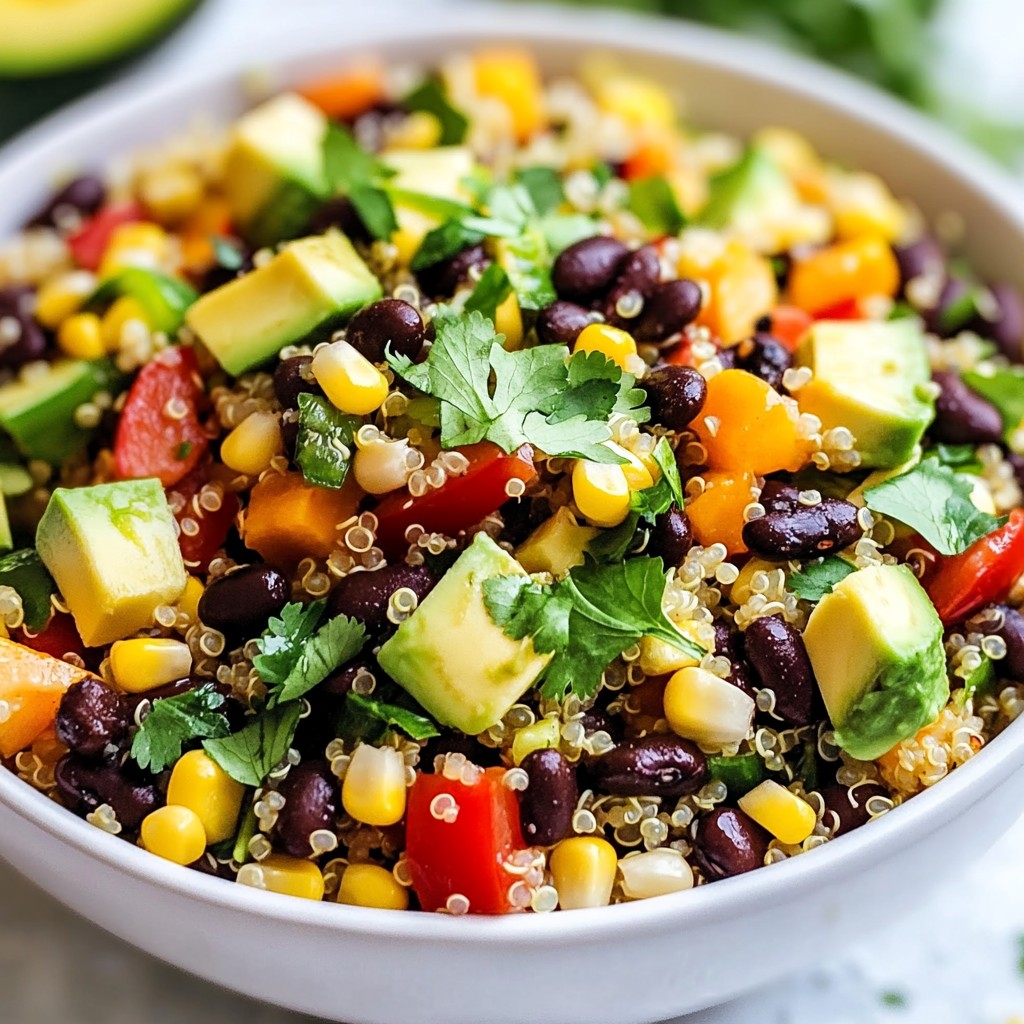Black Bean Quinoa Salad Nutritious and Flavorful Dish