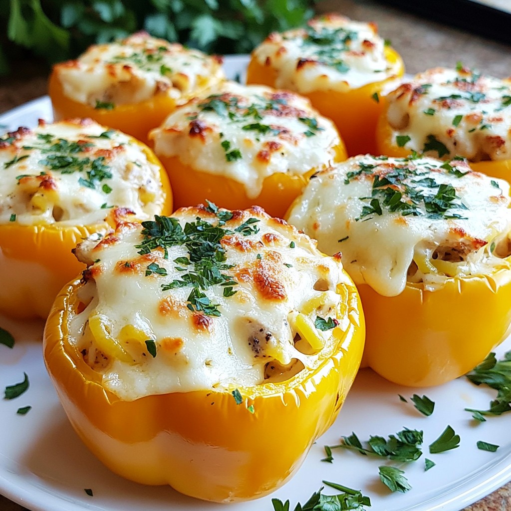 Chicken Alfredo Stuffed Peppers Tasty and Simple Meal