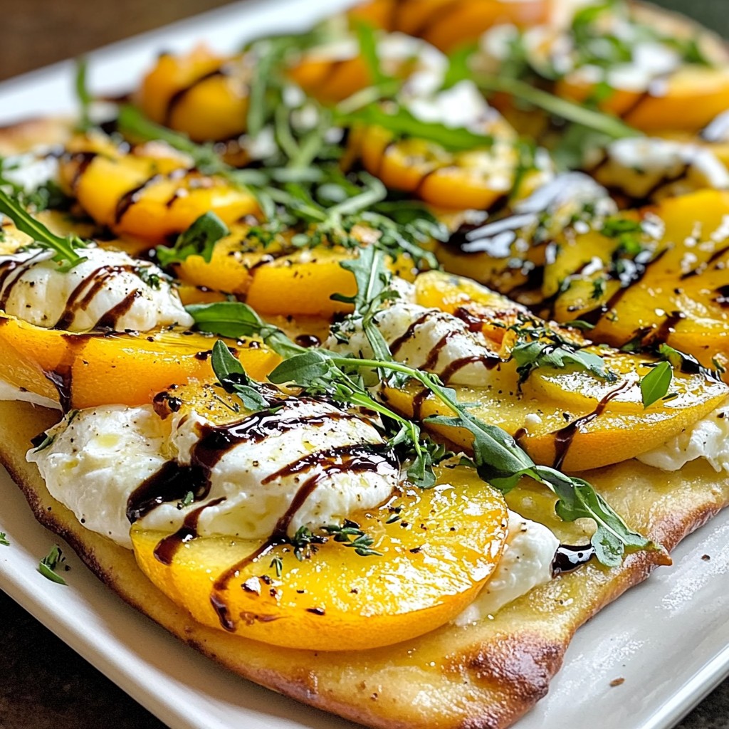 Peach Burrata Flatbread Flavorful and Fresh Dish