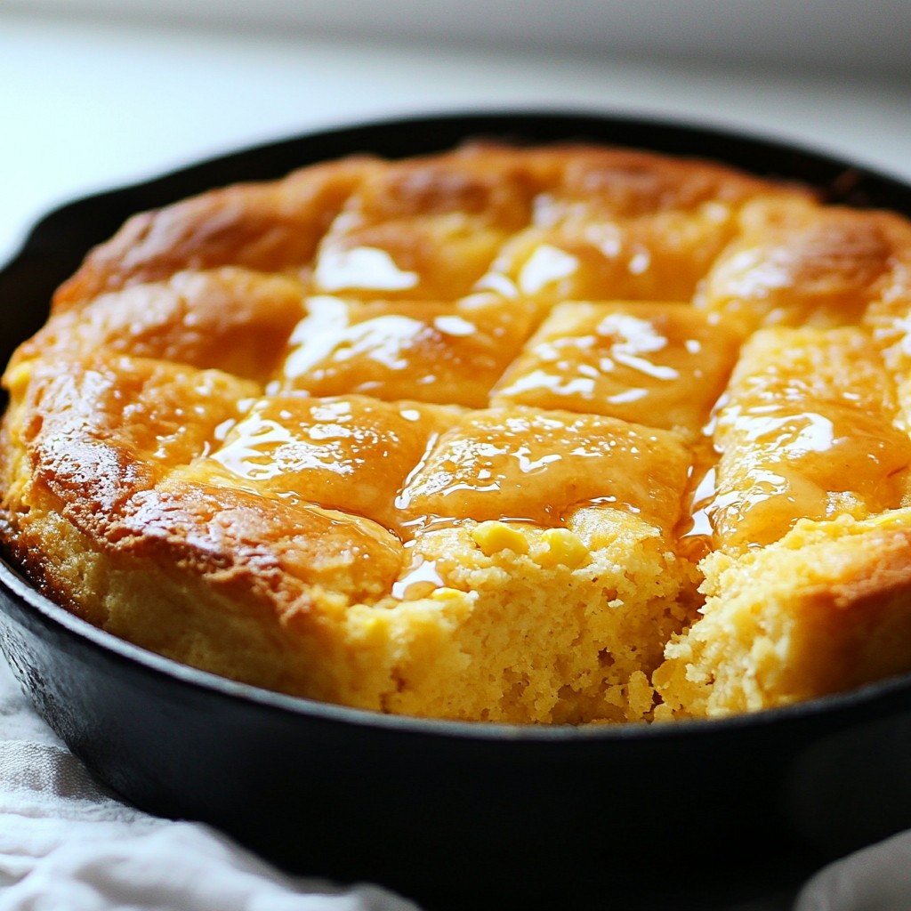 Honey Butter Skillet Cornbread Perfectly Delicious Treat