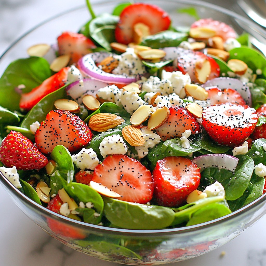 Strawberry Spinach Poppy Seed Salad Fresh and Tasty