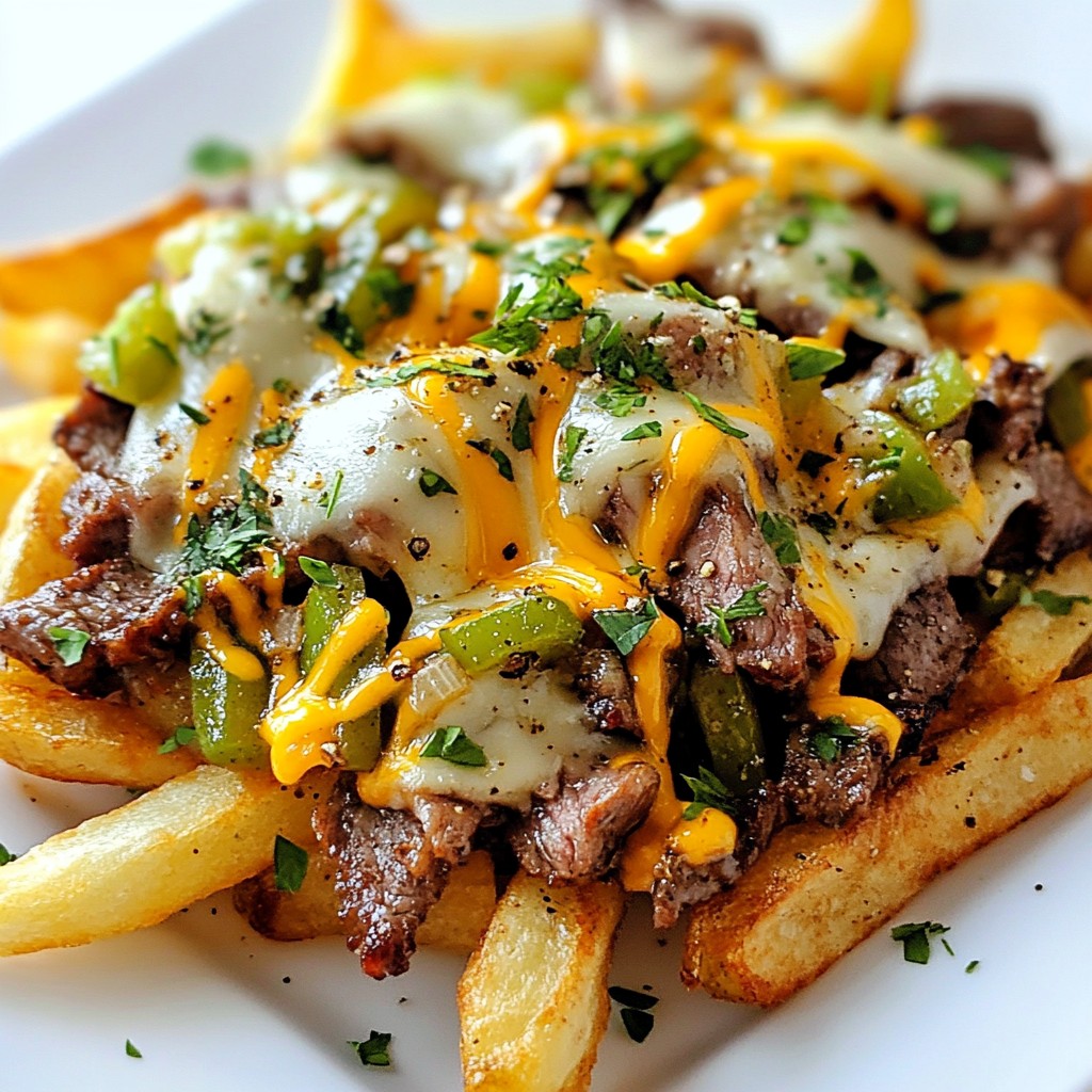Loaded Philly Cheesesteak Fries Flavorful & Hearty Dish