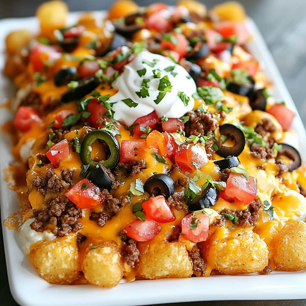 Loaded Tater Tot Appetizer Easy and Flavorful Treat