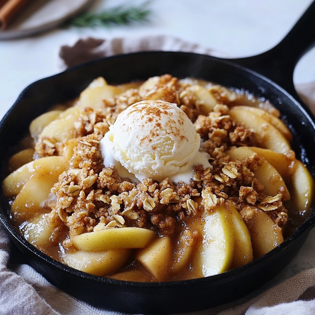 Cinnamon Apple Crisp Skillet Warm and Cozy Delight
