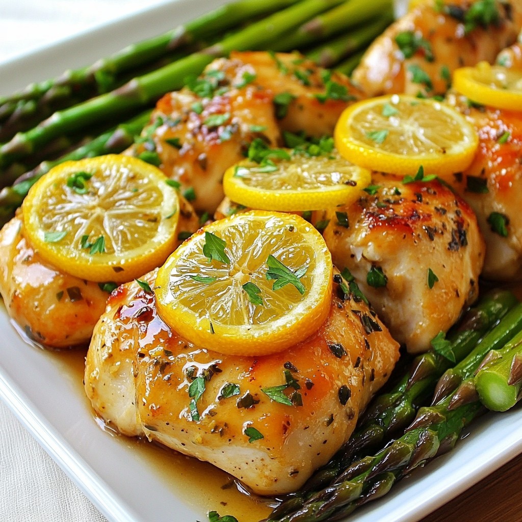 Sheet Pan Lemon Herb Chicken & Asparagus Delight