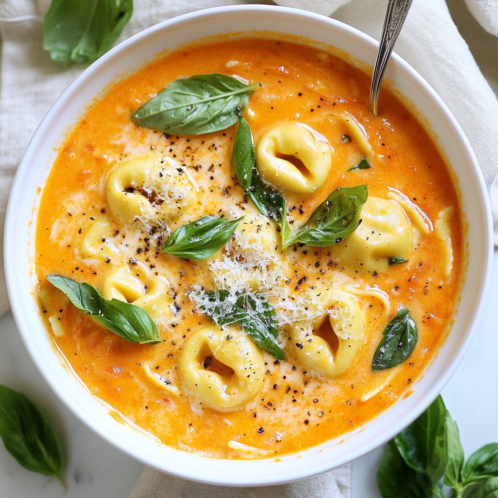 Creamy Tomato Basil Tortellini Soup Flavorful Recipe