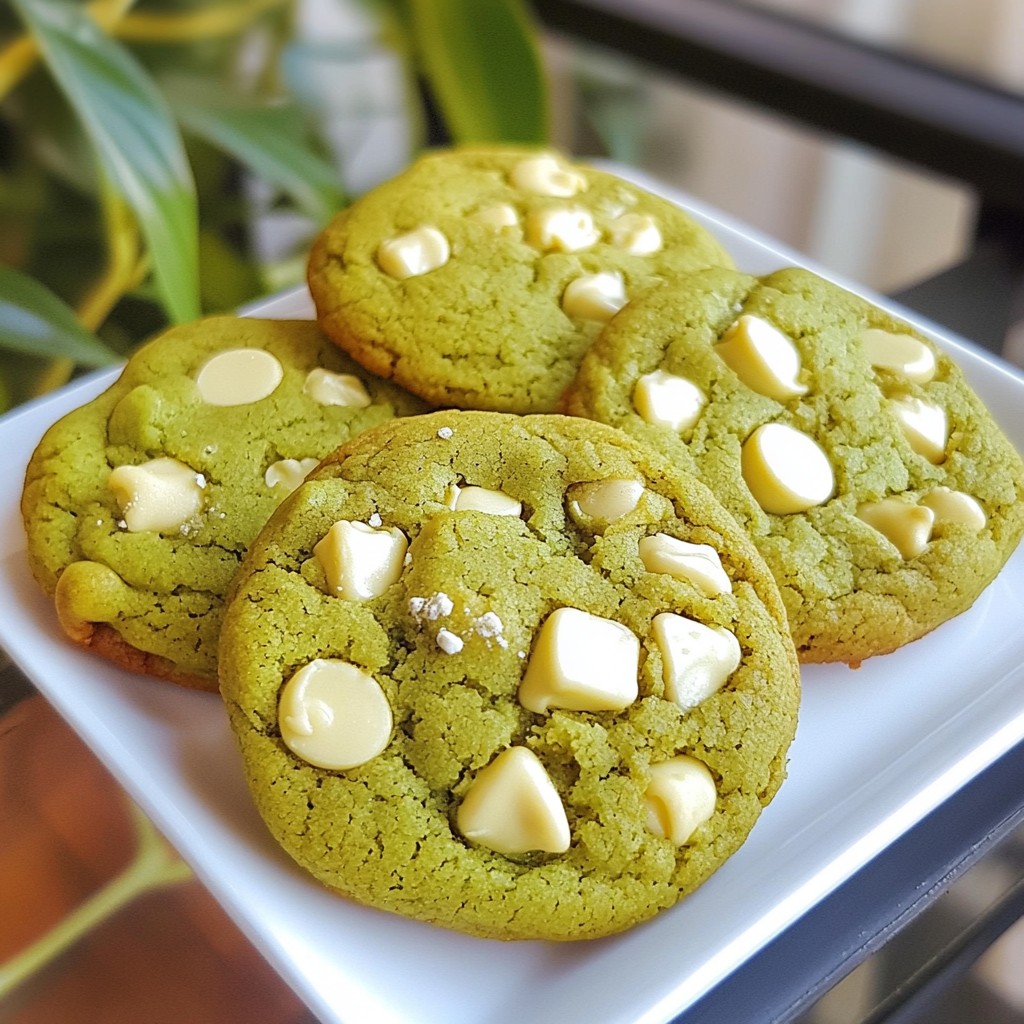 Matcha White Chocolate Cookies Delicious Bake Recipe