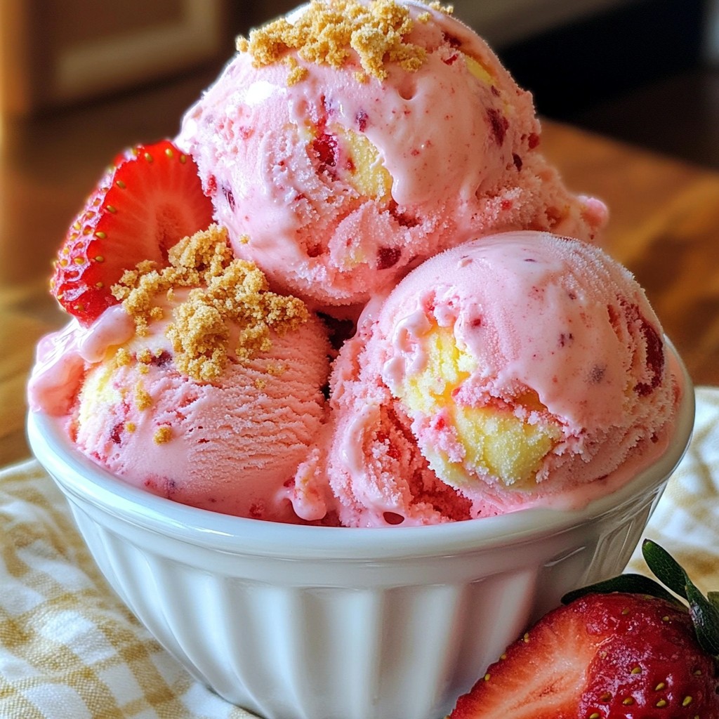 Strawberry Cheesecake Ice Cream Delightful Summer Treat