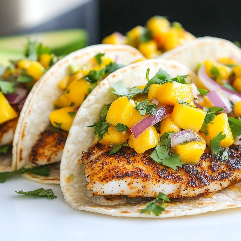 Blackened Fish Tacos with Mango Salsa Flavor Boost