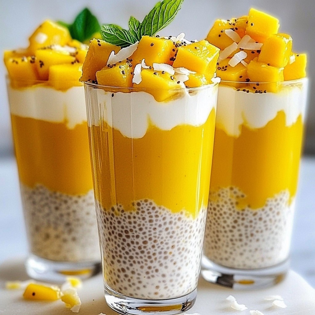 Creamy Coconut Mango Chia Pudding Delightful Snack
